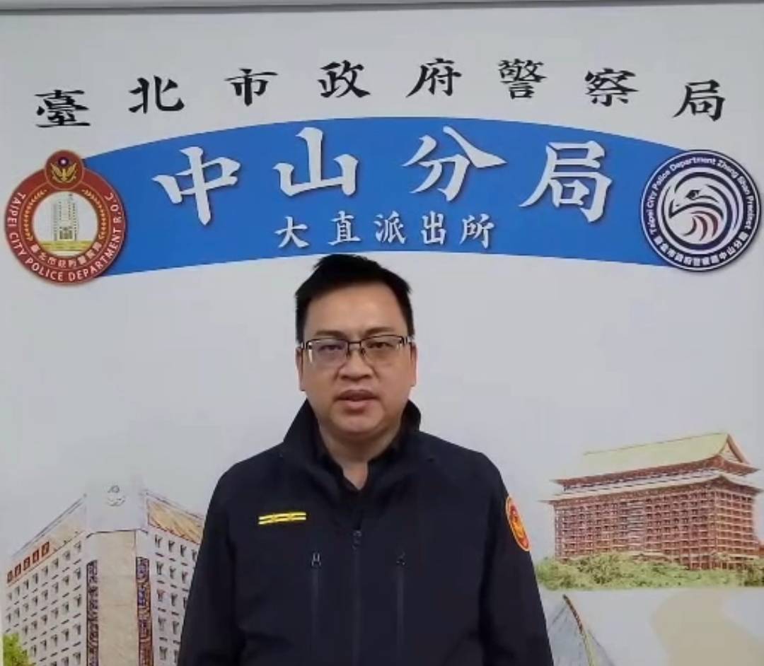大直派出所所長周仲德說明。(記者宋紹誠翻攝)