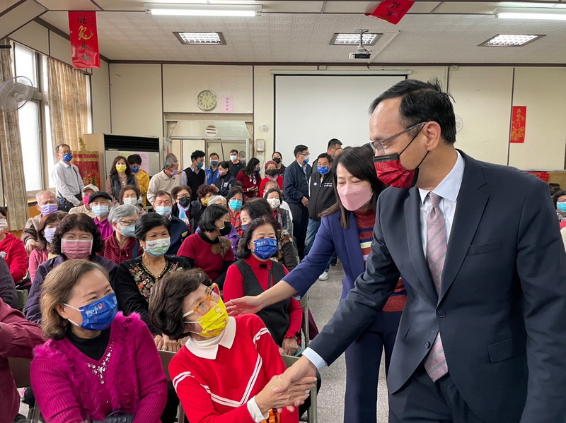 朱立倫5日到雲林縣黨部參加新春團拜。國民黨提供