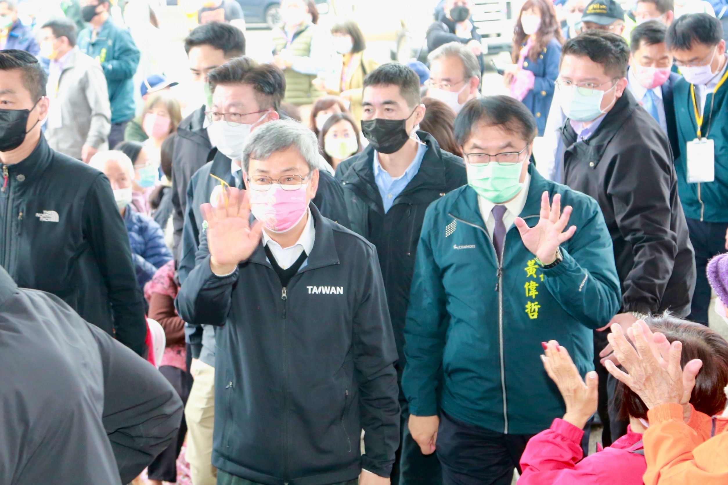 市長黃偉哲陪同行政院陳建仁院長主持動土典禮。（圖/台南巿政府提供）