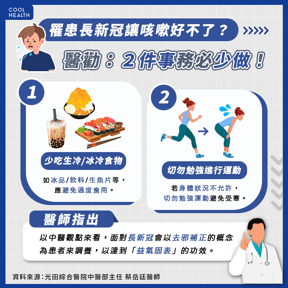 患「長新冠」咳嗽咳不停怎麼辦? 醫師呼籲:少做「2件事」有幫助! 患「長新冠」咳嗽咳不停怎麼辦? 醫師呼籲:少做「2件事」有幫助!
