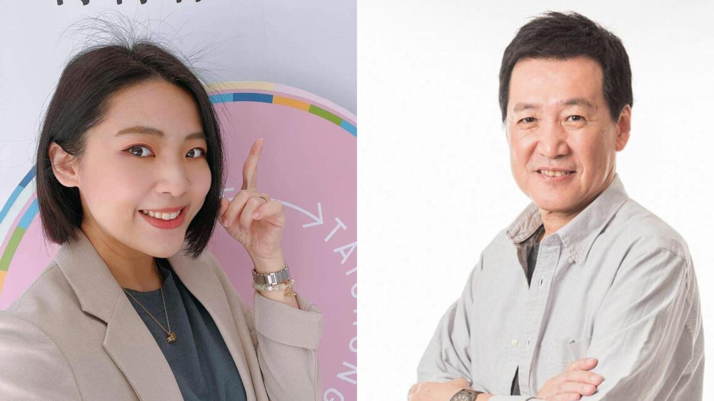 徐巧芯表態參選2024立委,將挑戰同選區現任藍委費鴻泰(右)。翻攝兩人臉書
