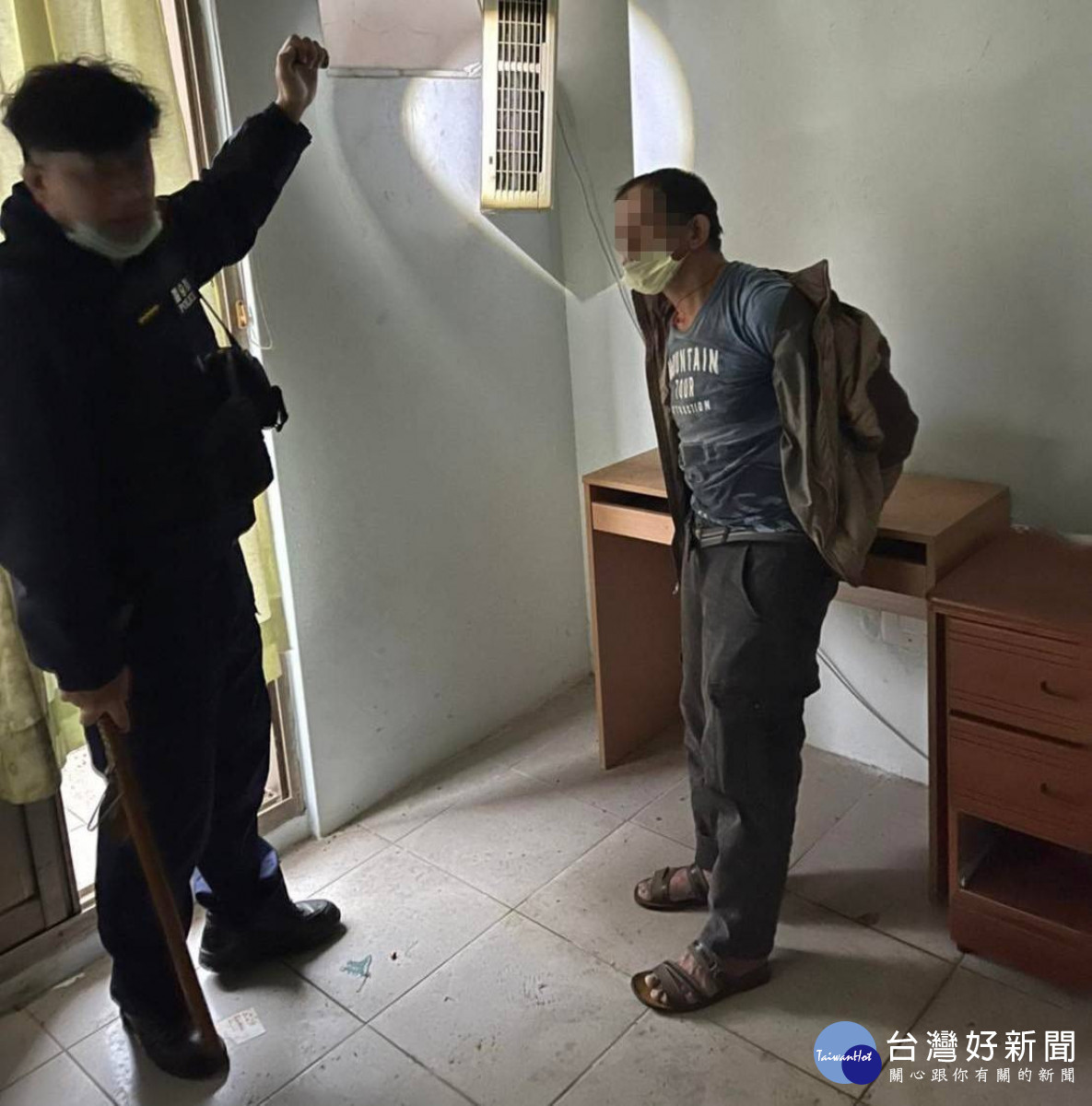 鎖定無人空屋行竊,大園巡警當場查獲3竊嫌。
