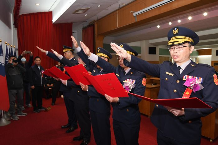 苗栗縣警察局舉行卸、新任分局長聯合交接典禮