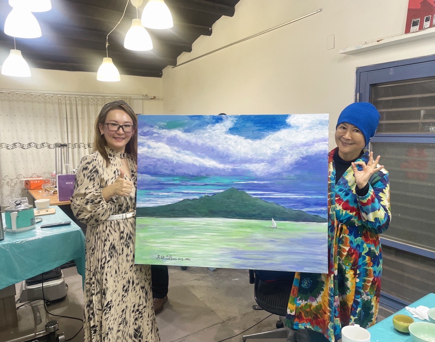 陳力瑜愛淡水美景  收藏陳艾妮老師的藝術大作