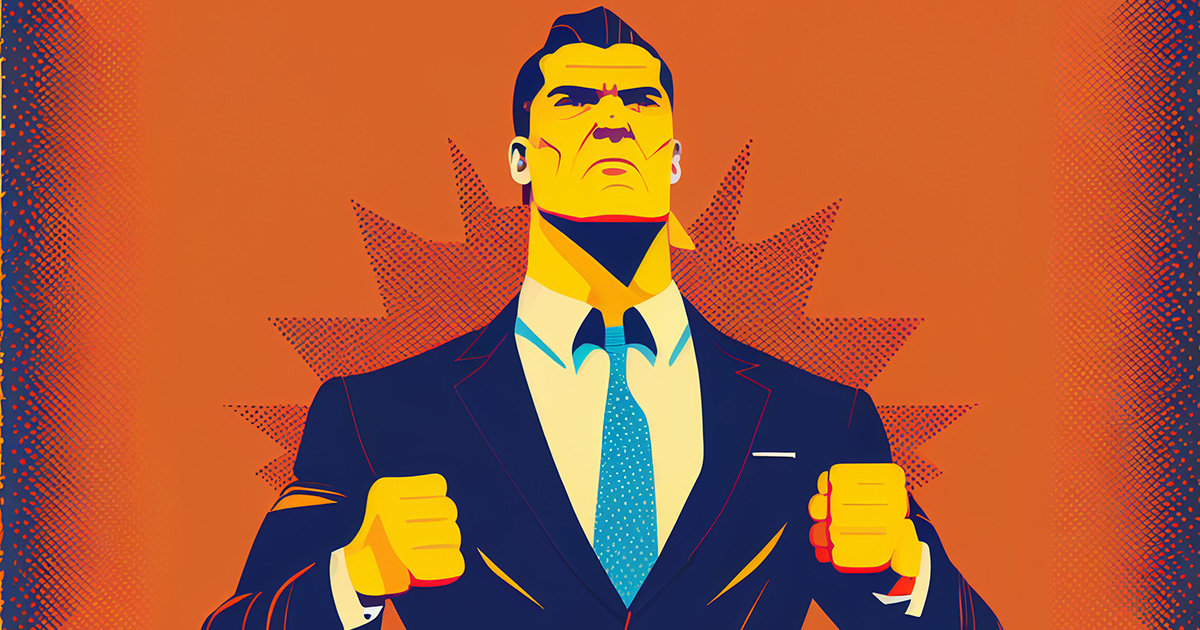 Very successful and happy businessman