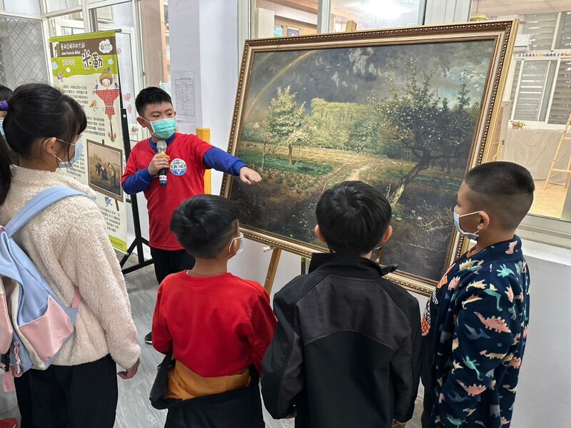 漾新聞/廣達游於藝米勒巡迴展前進新威國小 小朋友透過畫作感受家長農忙辛勞