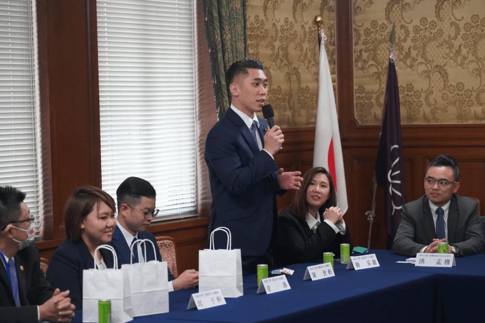 台跨黨派民代訪日 自民黨:台海穩定有助世界穩定 103 陳世軒於訪日團發言