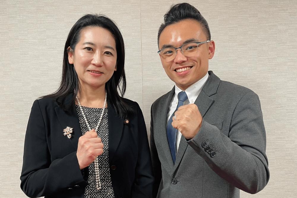 台跨黨派民代訪日 自民黨:台海穩定有助世界穩定 104 洪孟楷與日方合照/照片來自國民黨文傳會