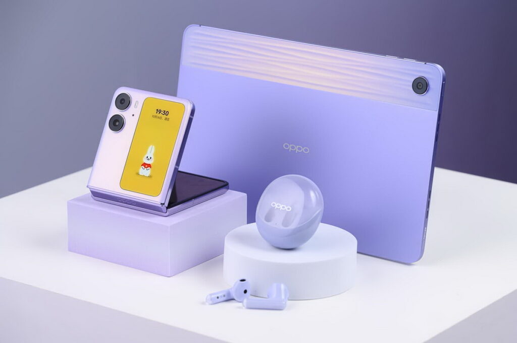 OPPO Enco Air3 、OPPO Pad Air 新色升級版享受高科技紫感生活