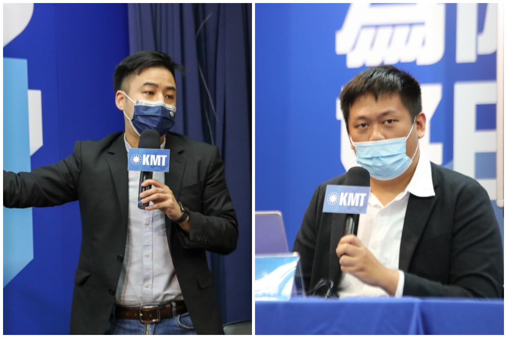 文傳會副主委林家興（左）、國民黨副發言人呂謦煒（右）。