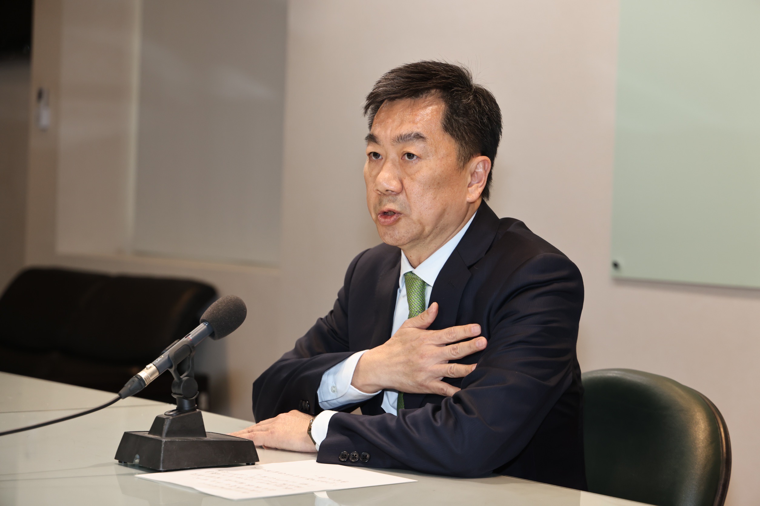陳宗彥17日下午開記者會表示,從未被檢調約談偵辦調查,自己也從不逾越分際。林啟弘攝