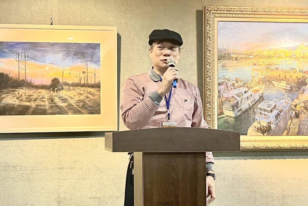 臺灣現代藝術家協會理事長林朝尉致詞。(圖/臺灣現代藝術家協會提供)