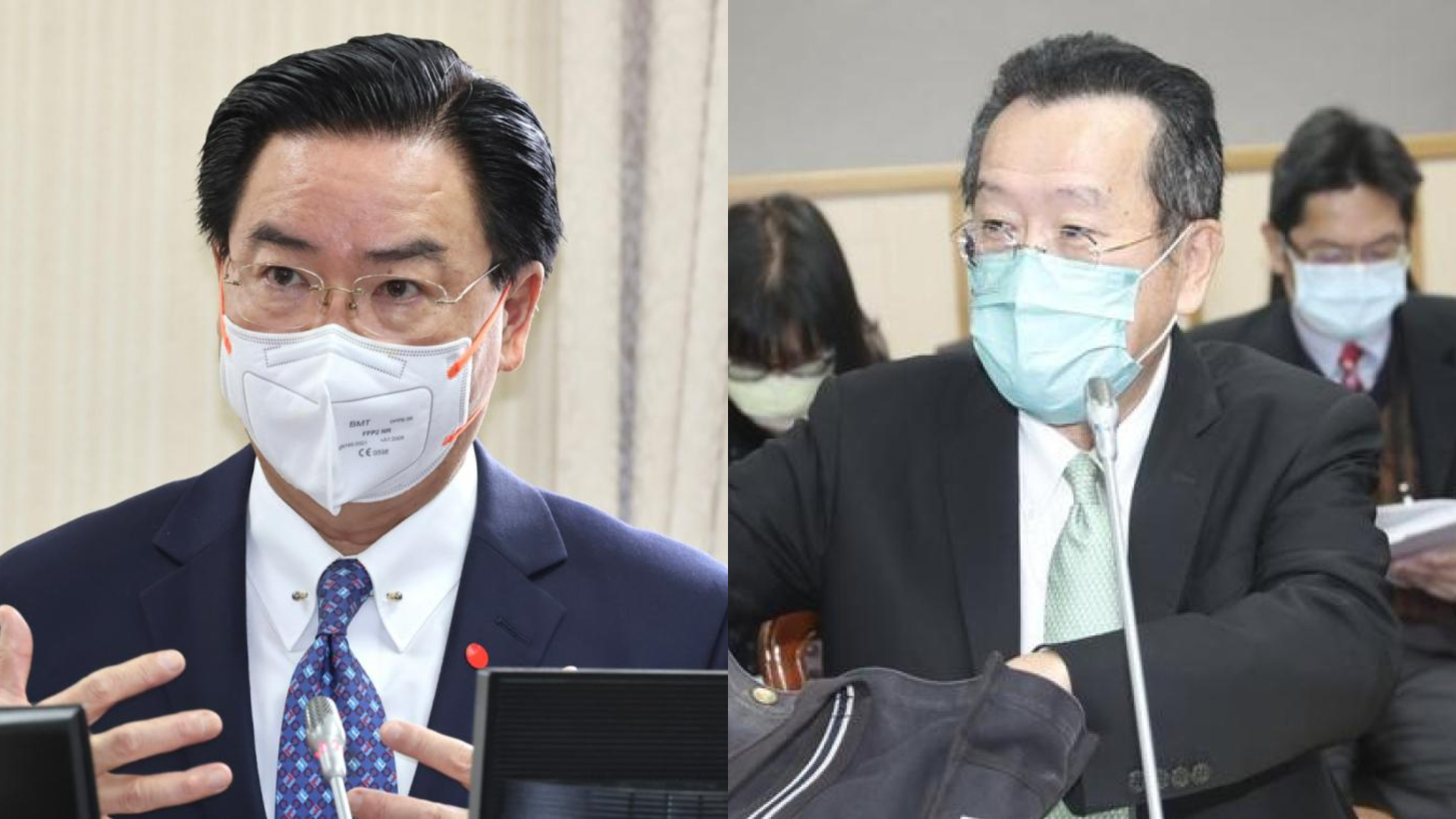 《金融時報》爆料稱吳釗燮(左)與顧立雄(右)將赴美,祕密與華府官員會面。資料照片/林啟弘攝、中央社