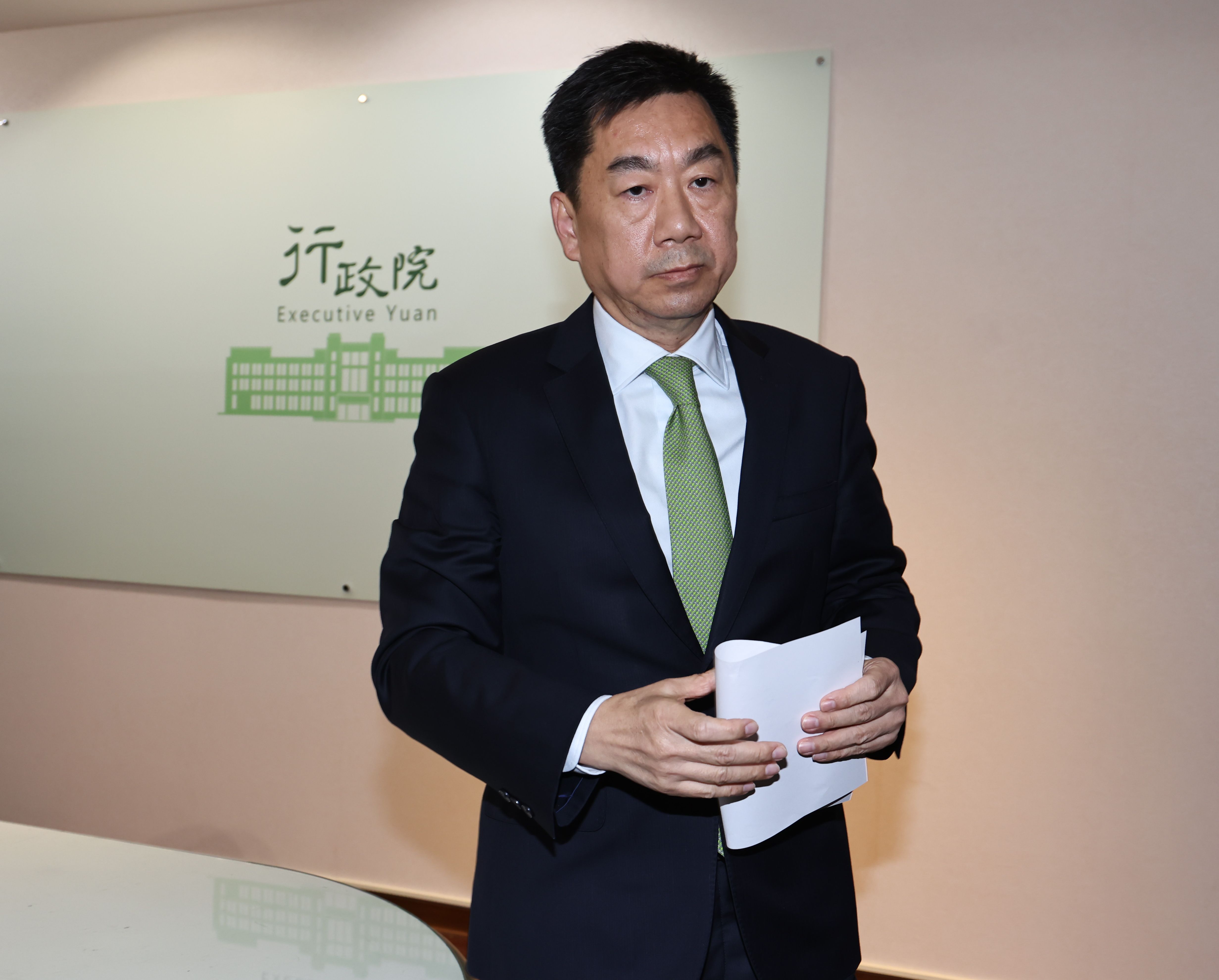 陳宗彥晚間請辭行政院發言人。林啟弘攝