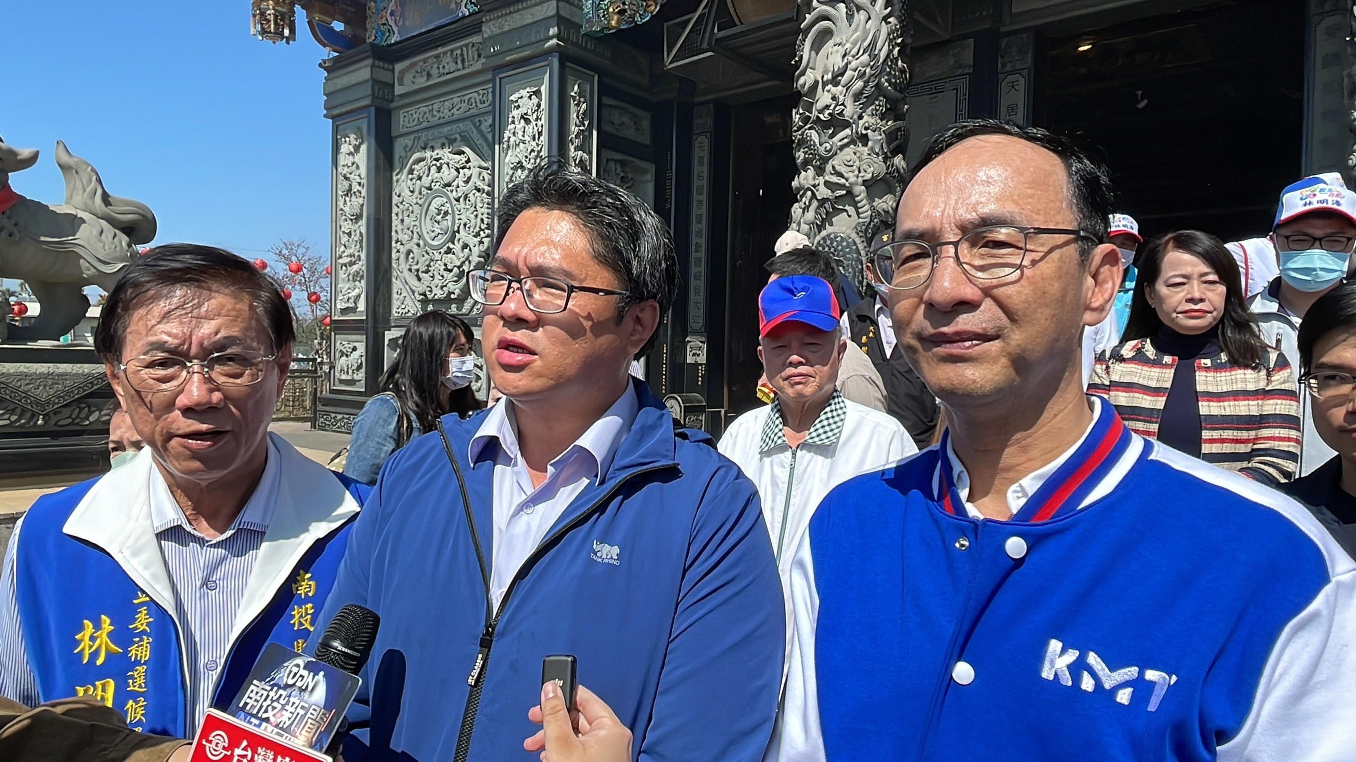朱立倫呼籲南投鄉親力挺林明溱。國民黨提供