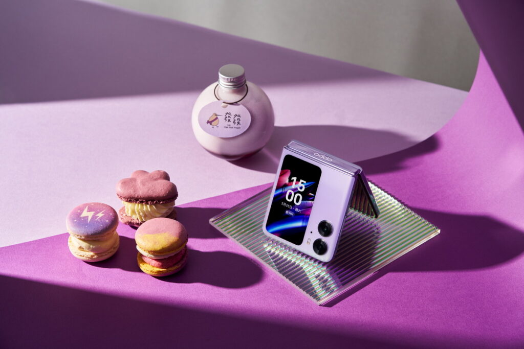 OPPO x Melting Finger x 發發,跨界聯名推出「紫感下午茶」組合_