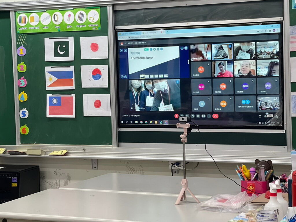 嘉市僑平與四國學生視訊