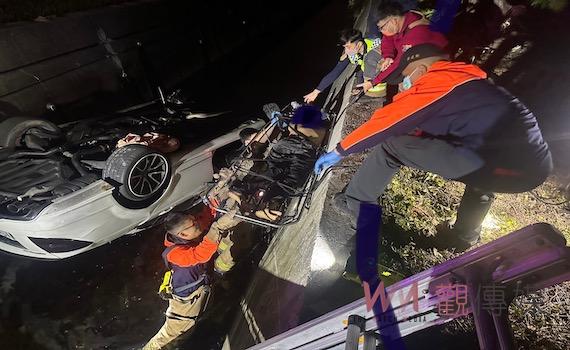 228台南善化死亡車禍　車墜圳溝2人命喪當場