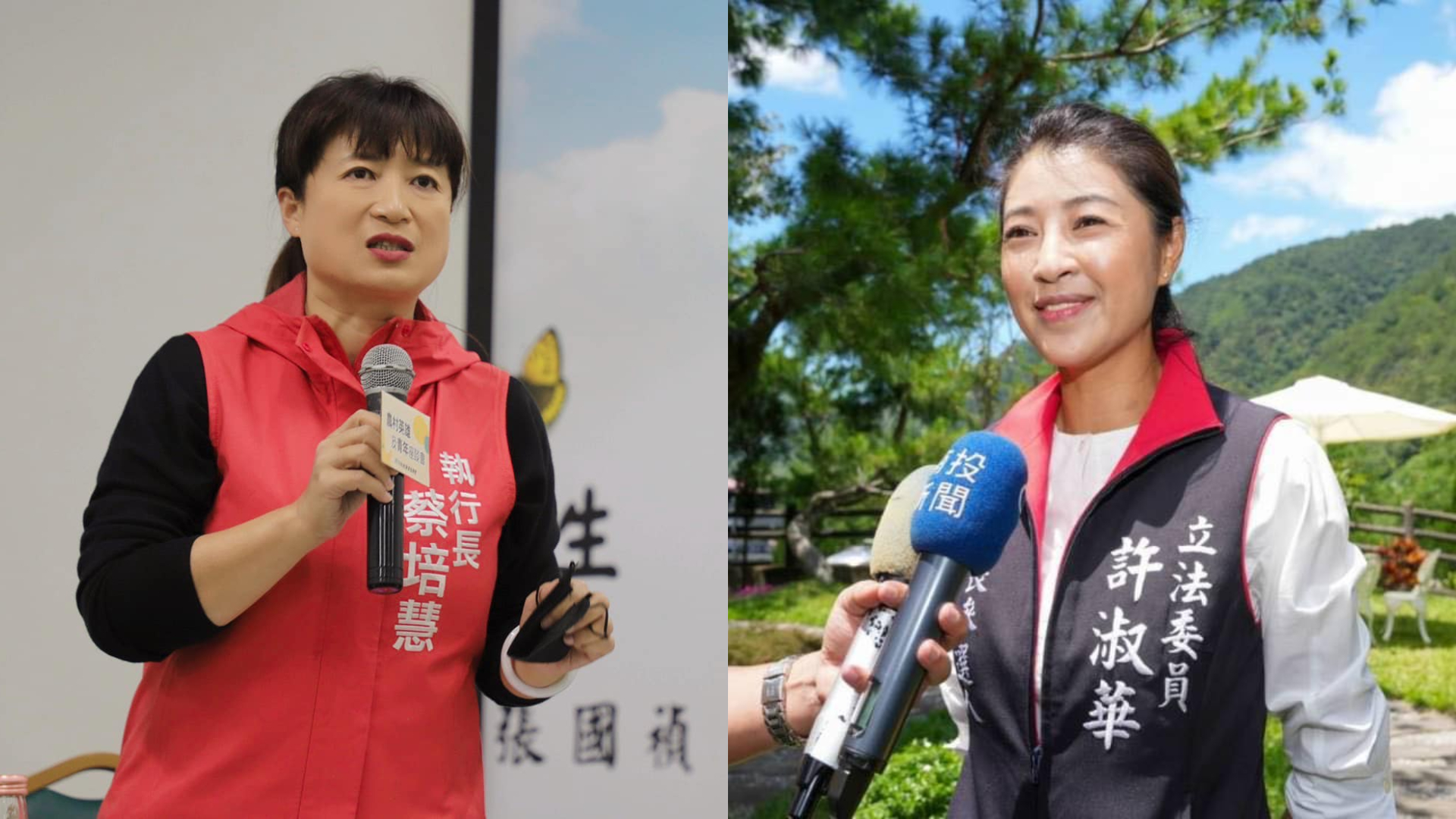 許淑華（右）、蔡培慧（左）為廢死議題交鋒。合成照片／翻攝臉書