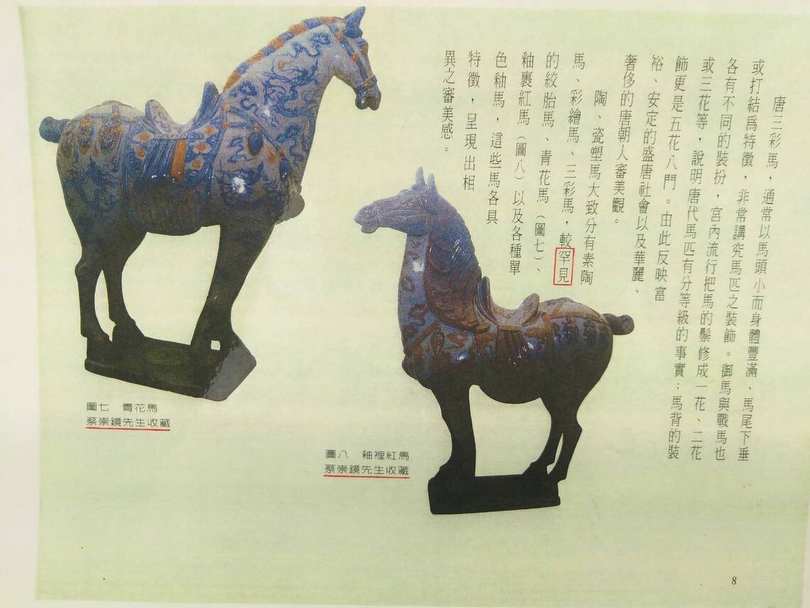 青花馬、釉裡紅馬收藏界比較少見