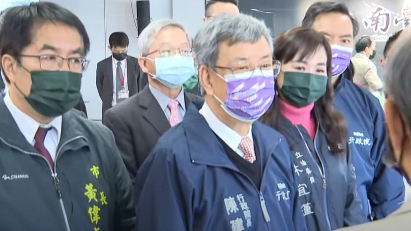 行政院長陳建仁今（5）日視察南台科大宿舍改善情形。翻攝畫面