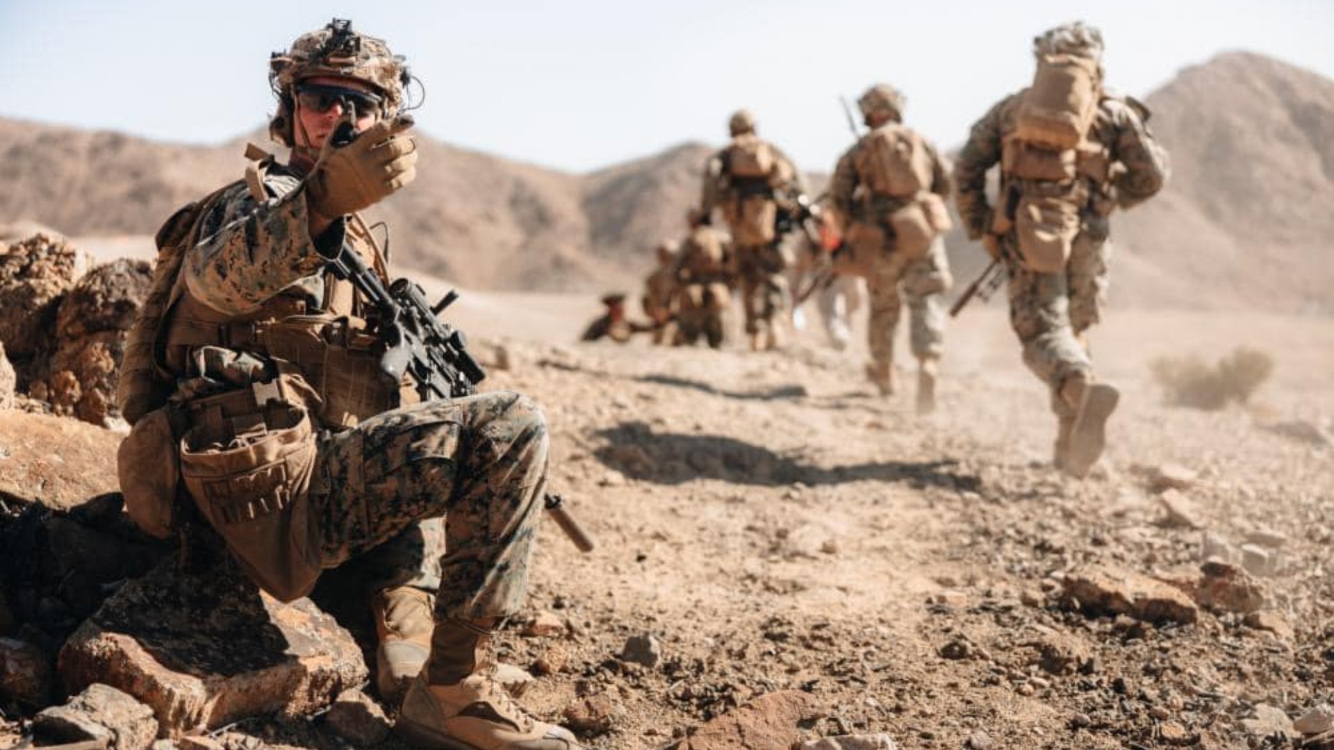 美軍3日發布第3陸戰隊濱海團在29棕櫚陸戰隊基地演訓情況。翻攝3rd Marine Division臉書