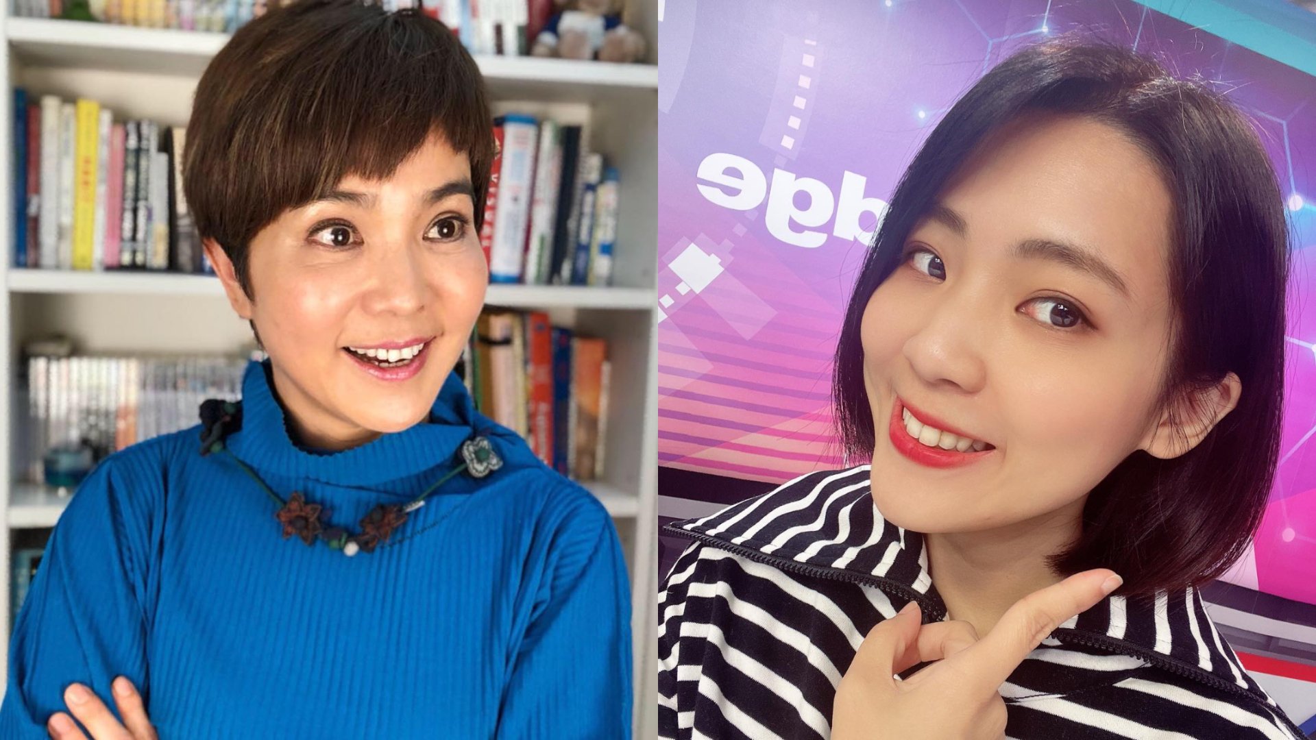 李艷秋(左)、徐巧芯(右)在臉書對馬祖莒光官兵斷炊一事表達看法。翻攝兩人臉書