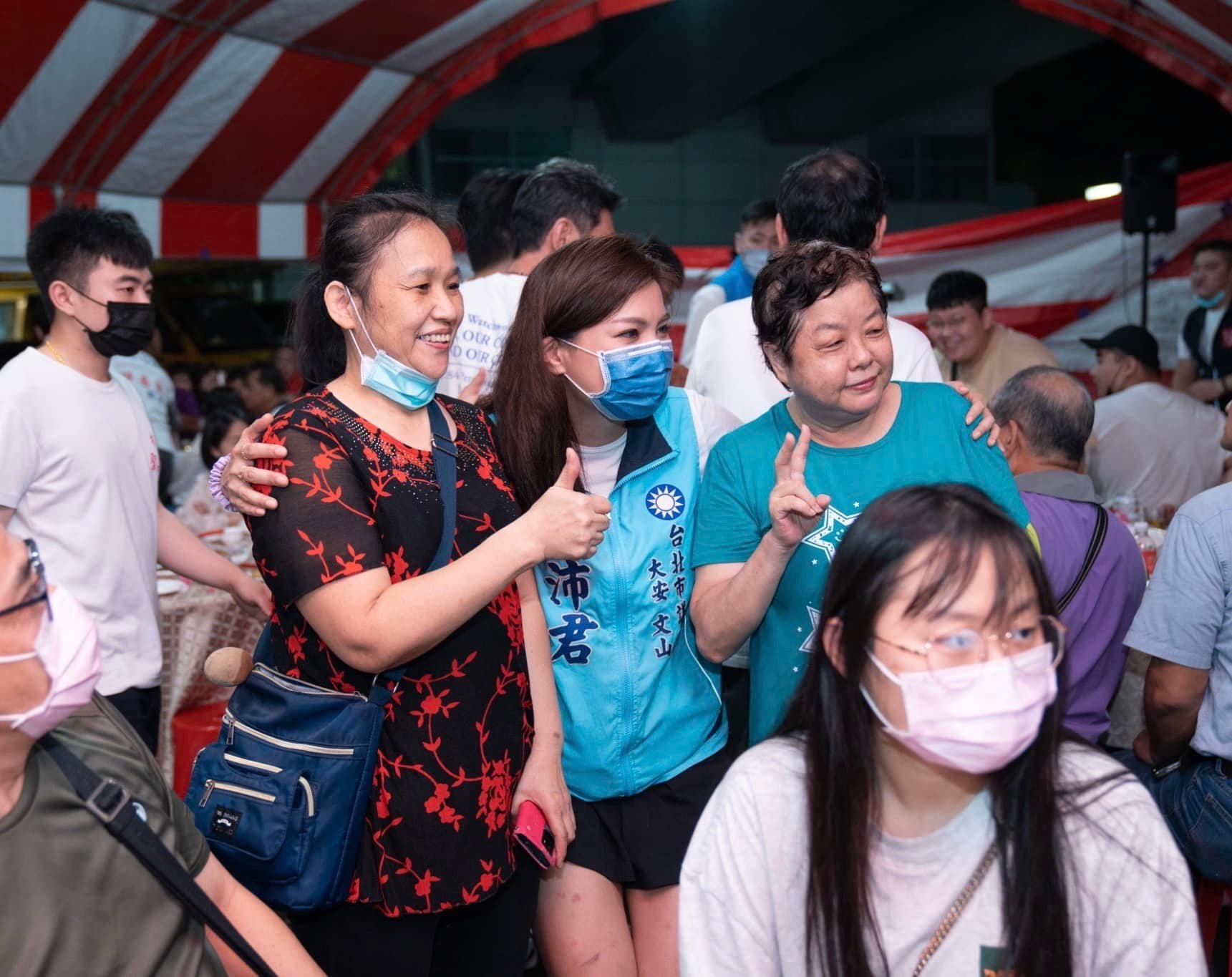 台北市議員王欣儀將擔任羅智強競選大安區立委競選總幹事,另一位也要角逐大安區立委的鍾沛君回應「祝福」。翻攝鍾沛君臉書