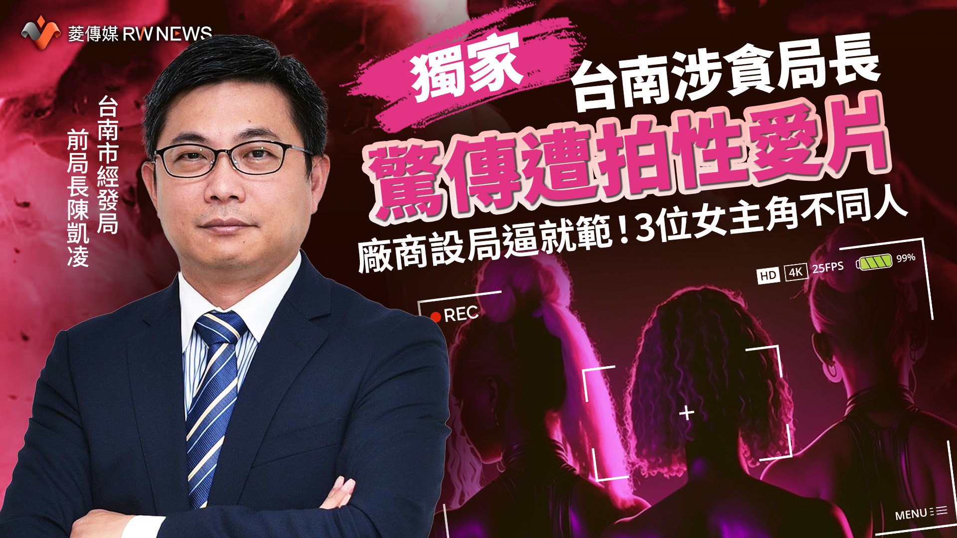 獨家/台南涉貪局長陳凱凌驚傳遭拍性愛片 廠商設局逼就範!3位女主角不同人