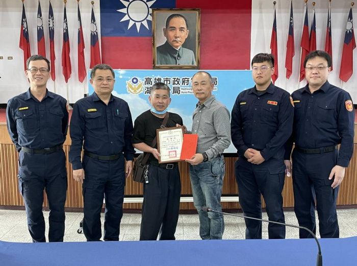 小黃司機機警舉報建功 高市湖內分局頒獎表揚