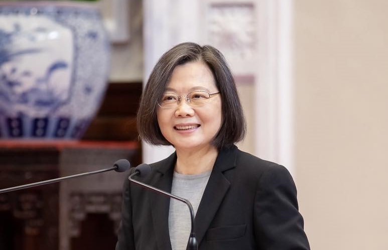 外媒報導蔡英文總統出訪過境美國時將在紐約演說並獲頒全球領導獎。翻攝總統府臉書