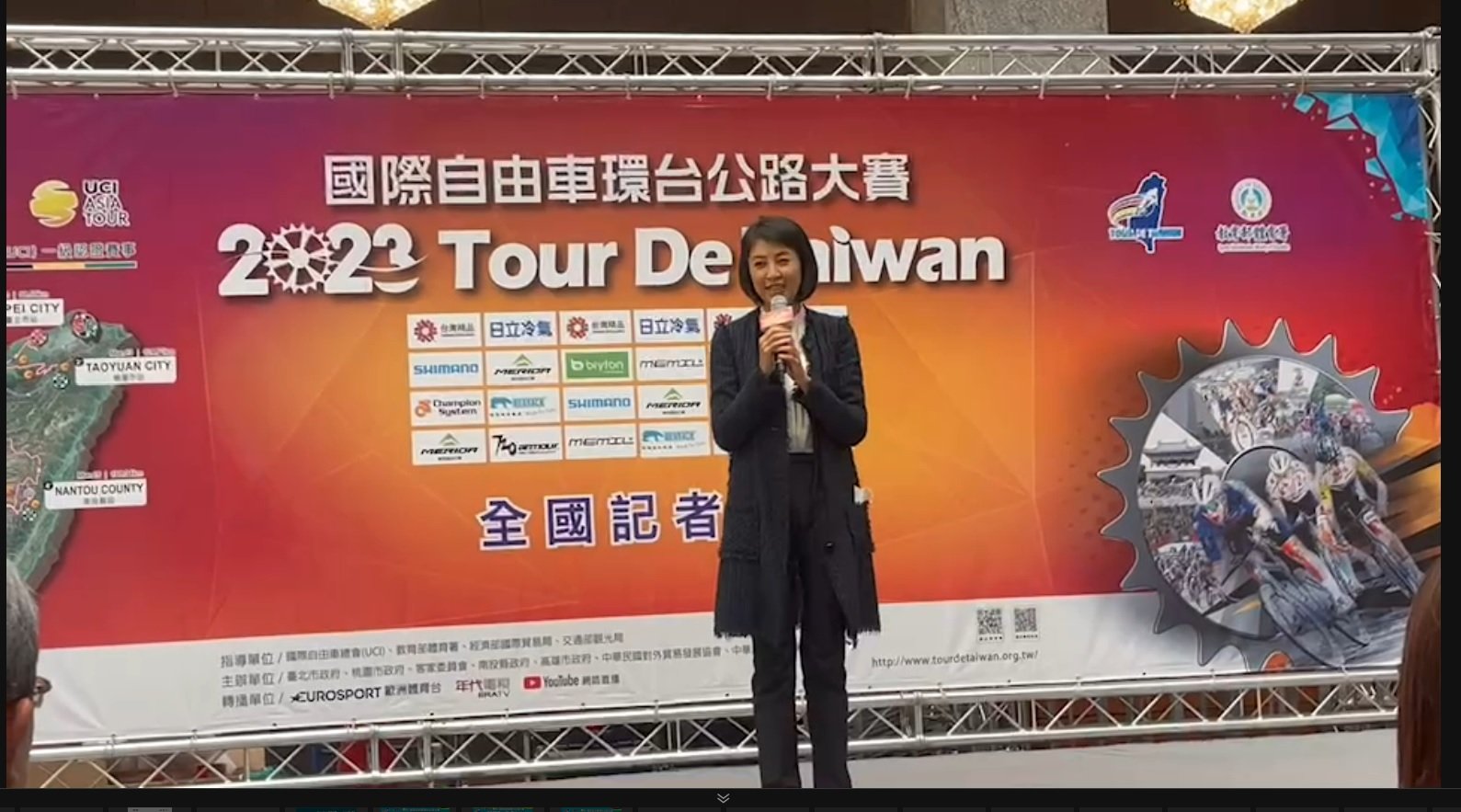 許淑華盼全民為自行車參賽選手加油。南投縣政府提供