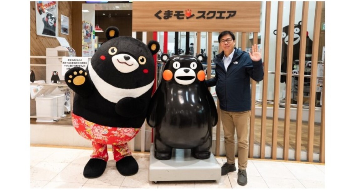 陳其邁攜高雄熊 提前為熊本熊慶生 取經熊本IP萌經濟 擬推雙熊聯名