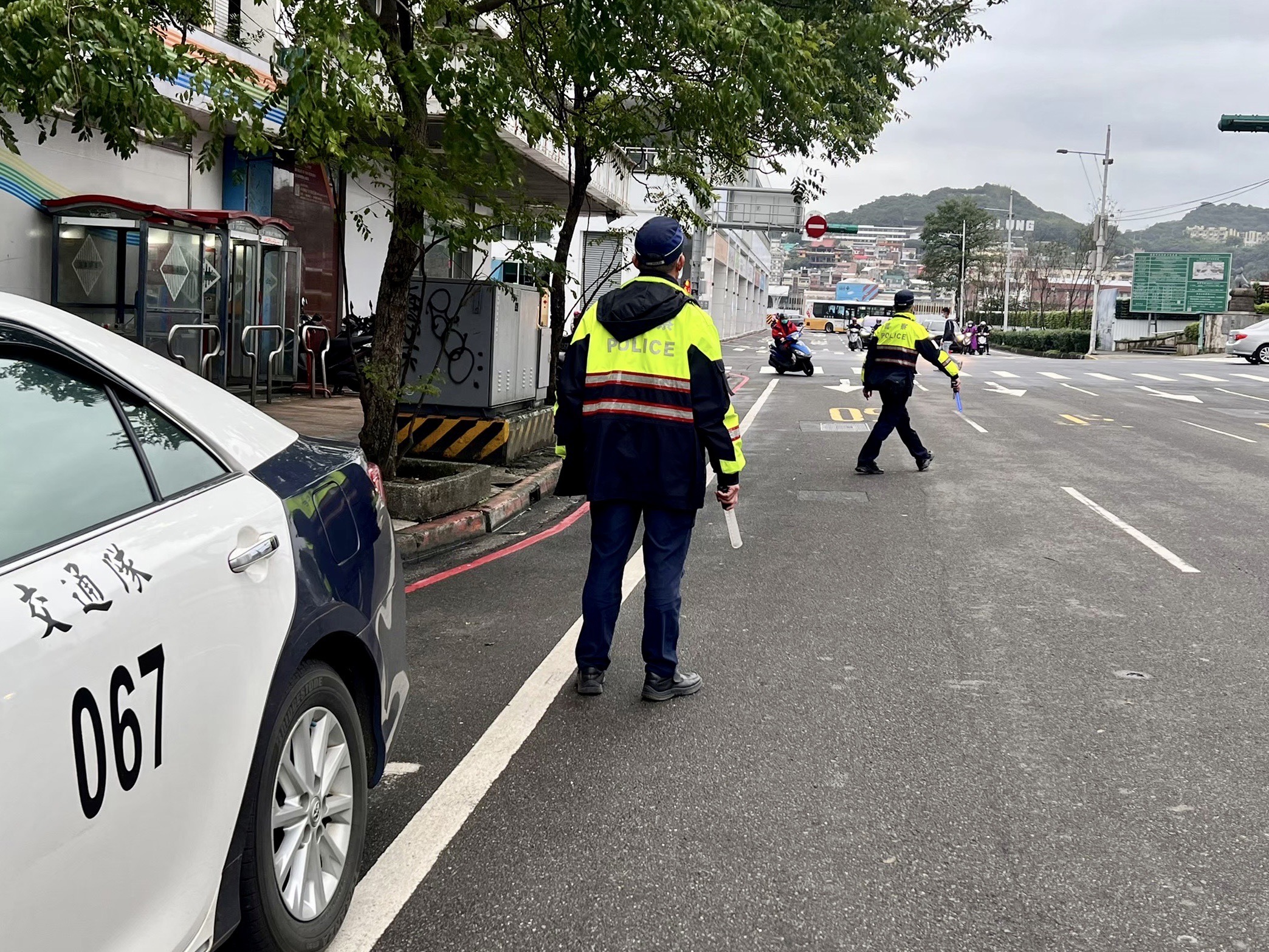 基隆市警察局自農曆年開始推動行人友善政策。(記者吳登國翻攝)