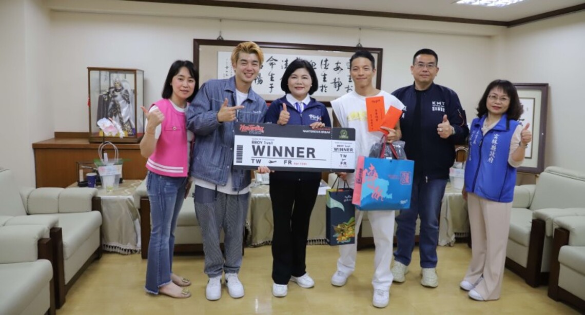 雲林街舞高手林景吾將代表台灣赴法參賽 張麗善接見預祝為國爭光