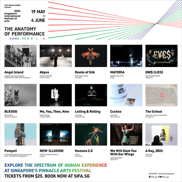 Returning from 19 May, the Singapore International Festival of Arts 2023 features programmes across physical and virtual stages. Returning from 19 May, the Singapore International Festival of Arts 2023 features programmes across physical and virtual stages.