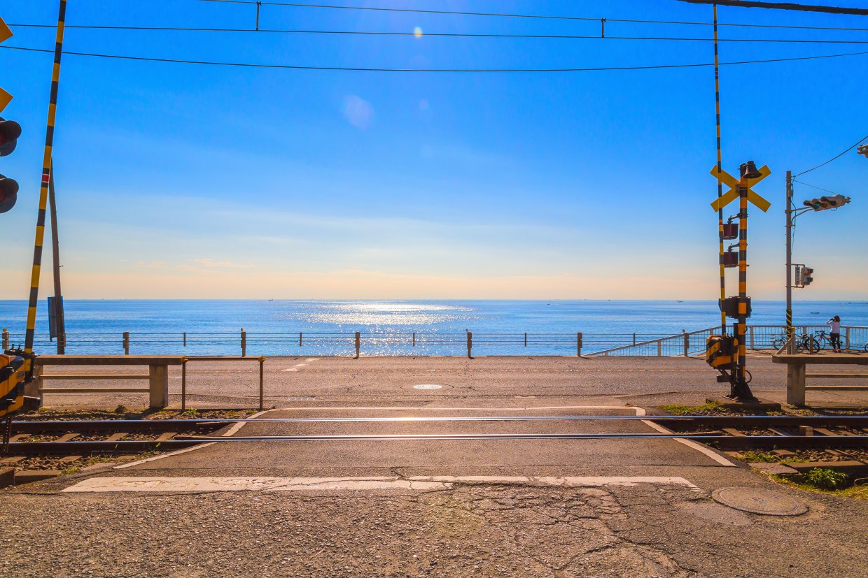 Sea Located,In,Kamakura,,Kanagawa,Prefecture,Japan 
