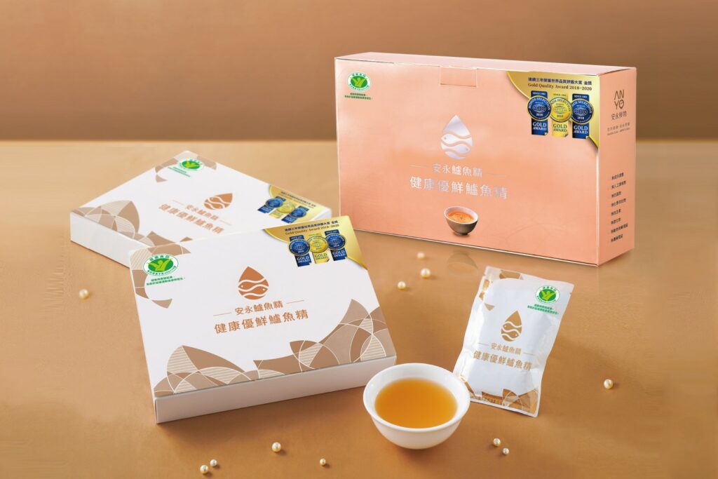 獲國家健字號認證的安永健康優鮮鱸魚精是孝親首選。