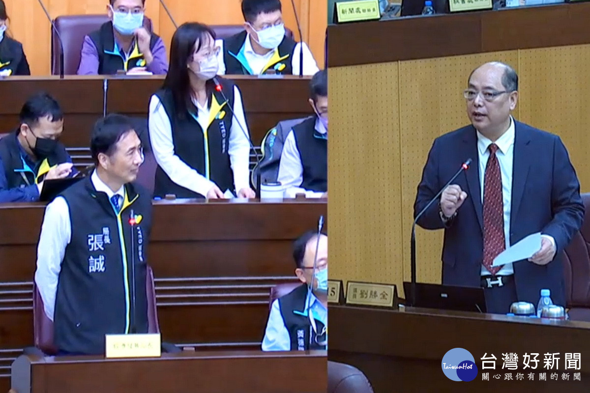 針對虎頭山青創園區營運情形,桃園市議員劉全質詢市府經發局長張誠。