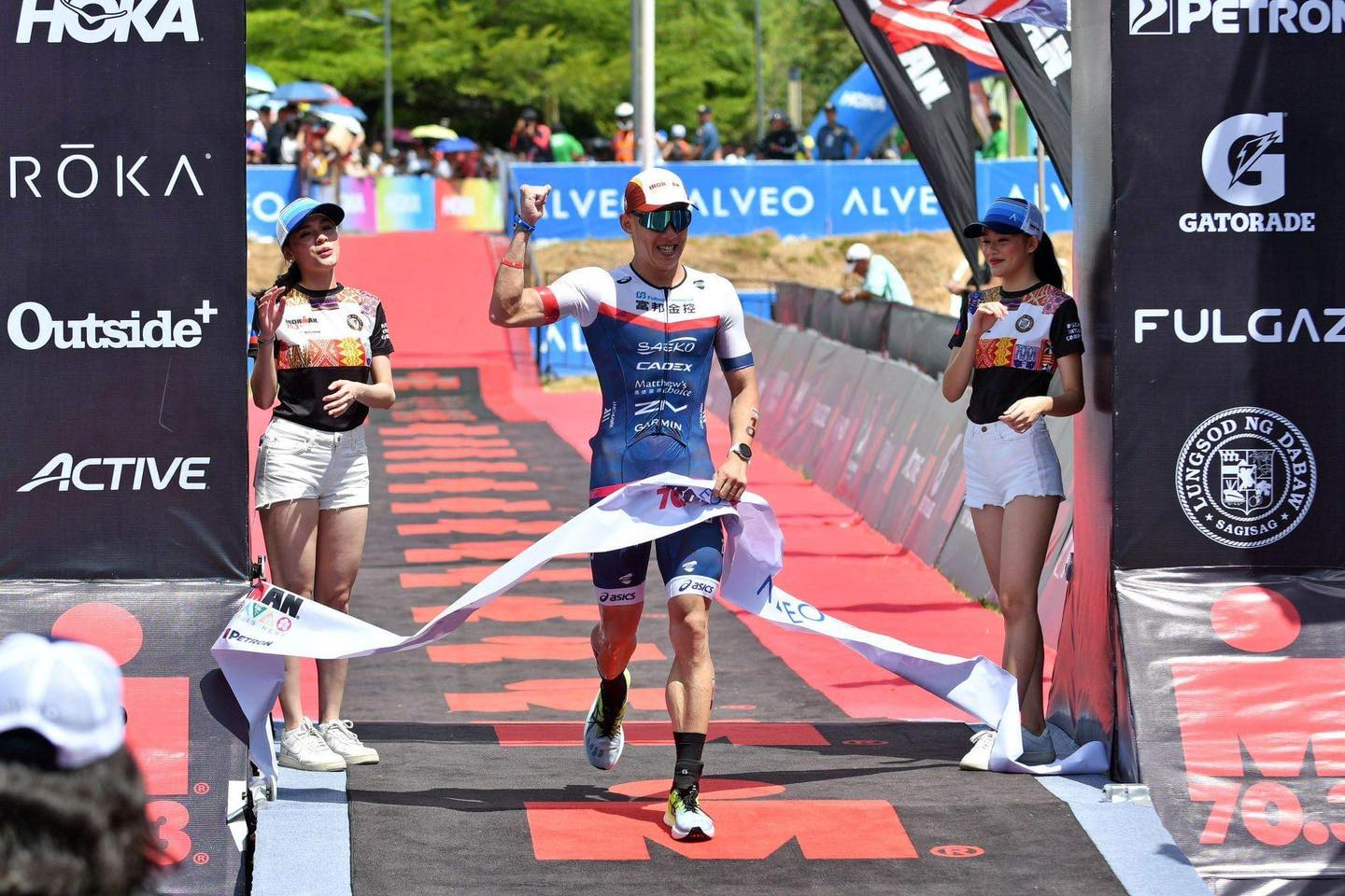 台灣選手張團畯在IRONMAN 70.3 Davao半馬跑出 1 小時 22 分 49 秒,總成績 3 小時 57 分 13 秒,獲得職業組總排第三