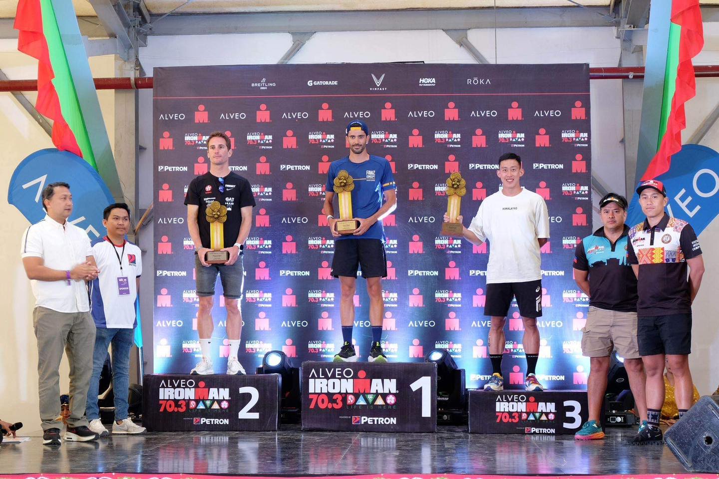 台灣選手張團畯在IRONMAN 70.3 Davao總成績 3 小時 57 分 13 秒,獲得職業組總排第三