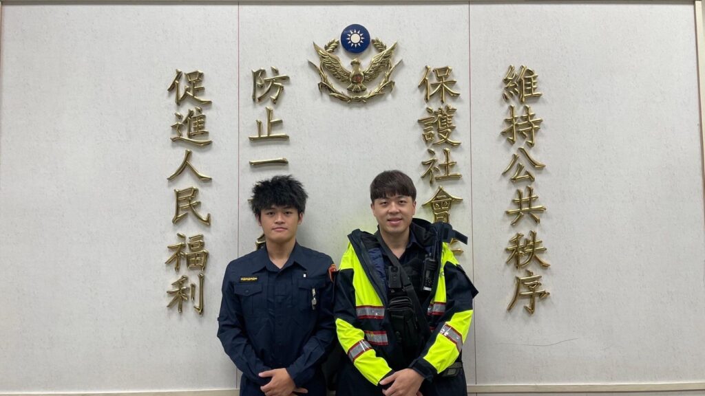 士林分局後港派出所警員許天騏、廖建凱