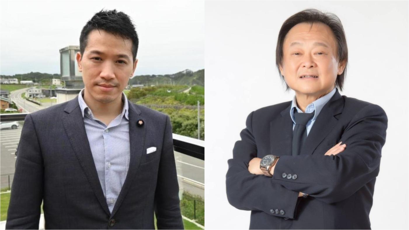 王世堅(右)堅持參選,挑戰現任立委何志偉(左)。翻攝兩人臉書