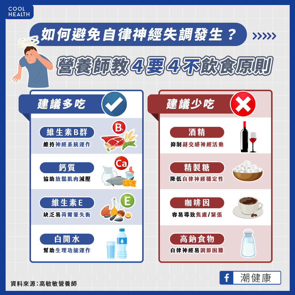 避免自律神經失調該怎麼吃？  營養師教4要4不改善原則