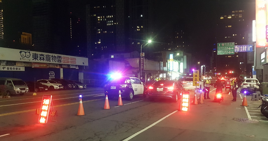 ▲ 清明連假將至,中警預告展開全市同步擴大取締酒後駕車專案勤務 (圖/台中市警察局 提供)