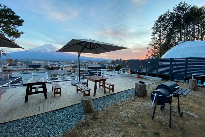 河口湖站走路就到 玩富士山絕景豪華露營5千日圓起