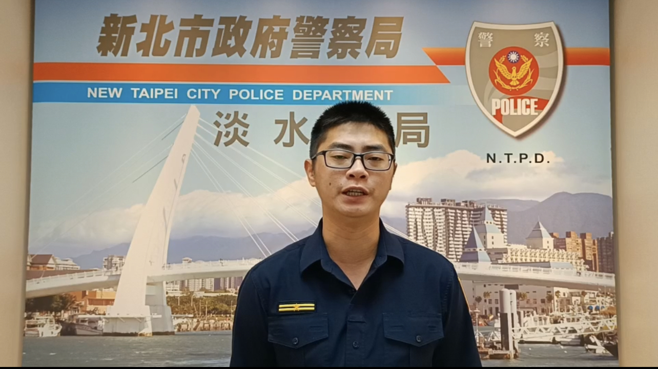 淡水分局中山路所長周名鴻說明。(記者戴昱弘翻攝)