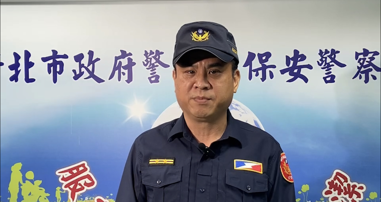 新北市警察局保安大隊第一中隊副中隊長謝東陞說明。(記者徐煜勝翻攝)