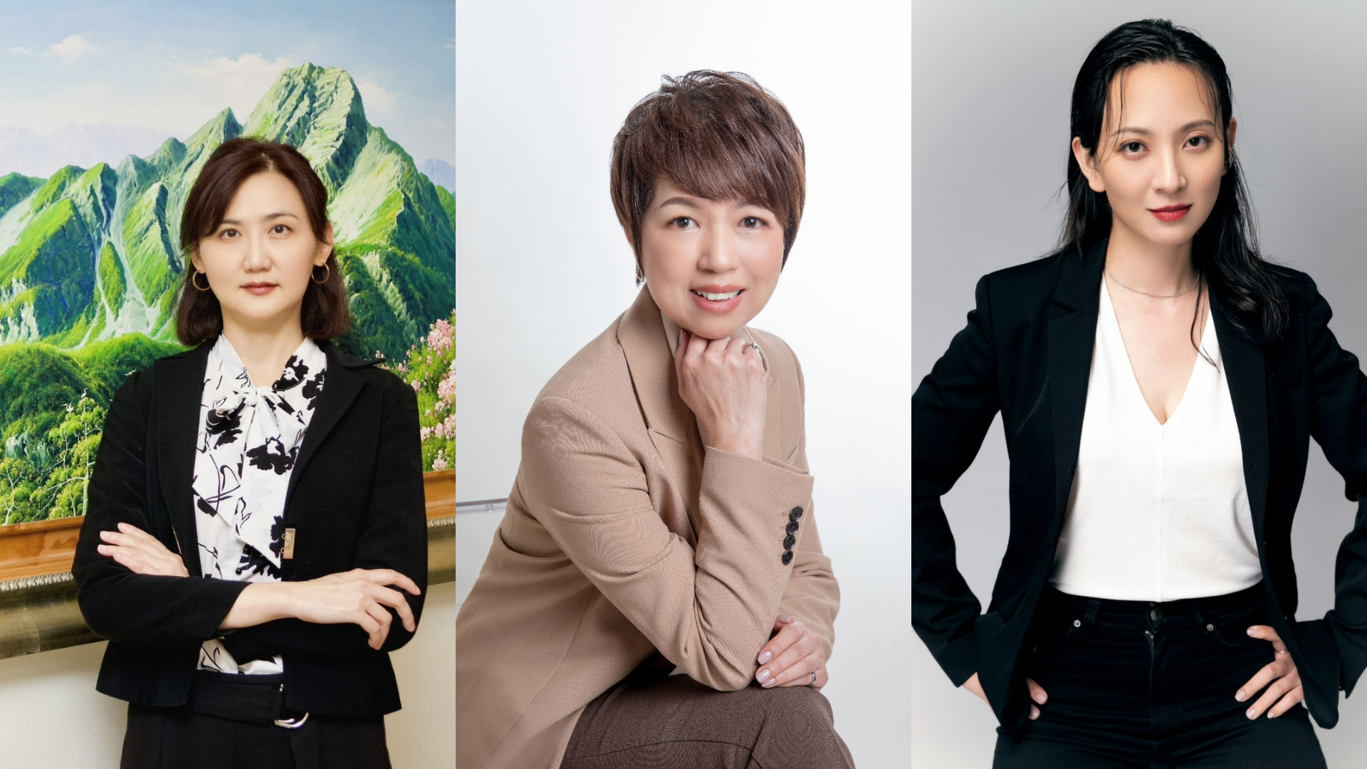 新北市政府公布最新人事異動，三位「女力」加入，左至右分別為文化局長張䕒育、將接任副秘書長的龔雅雯及青年局長邱兆梅。新北市政府提供