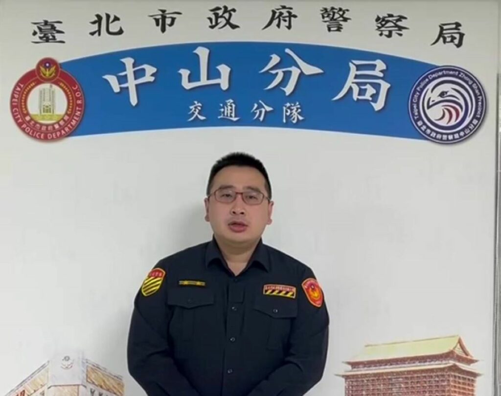 交通分隊分隊長陳禾明說明畫面